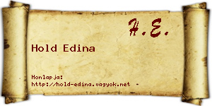 Hold Edina névjegykártya